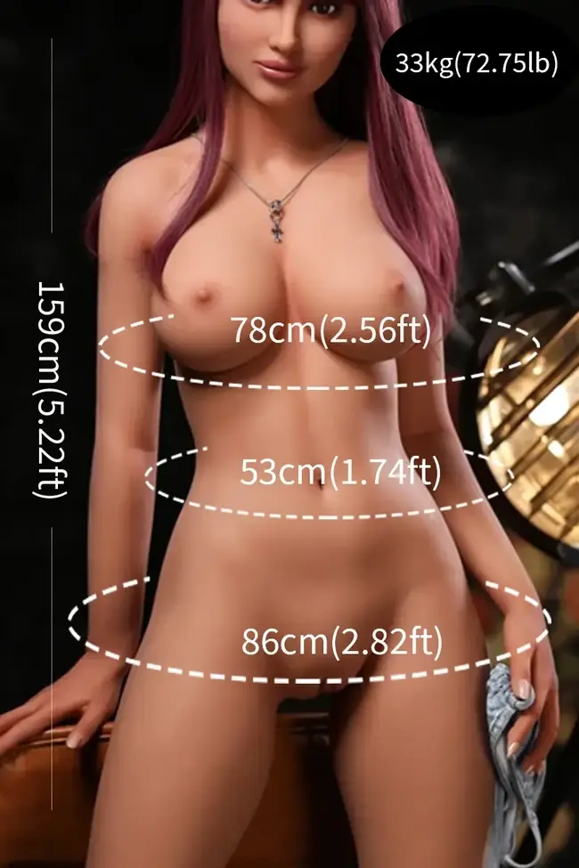 TPE sex doll showing compact size comparison, full body proportions