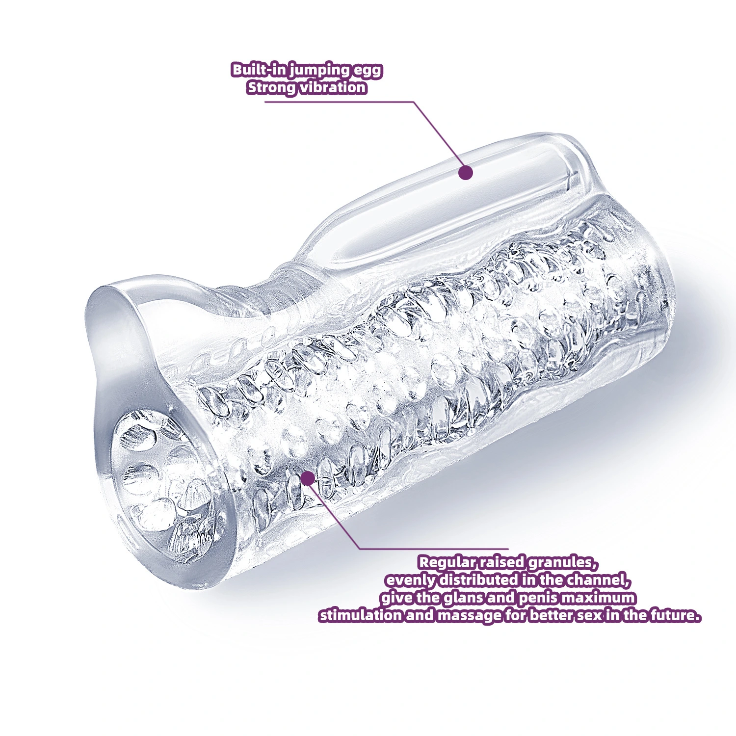 Clear TPR penis trainer smooth realistic texture bedroom accessory