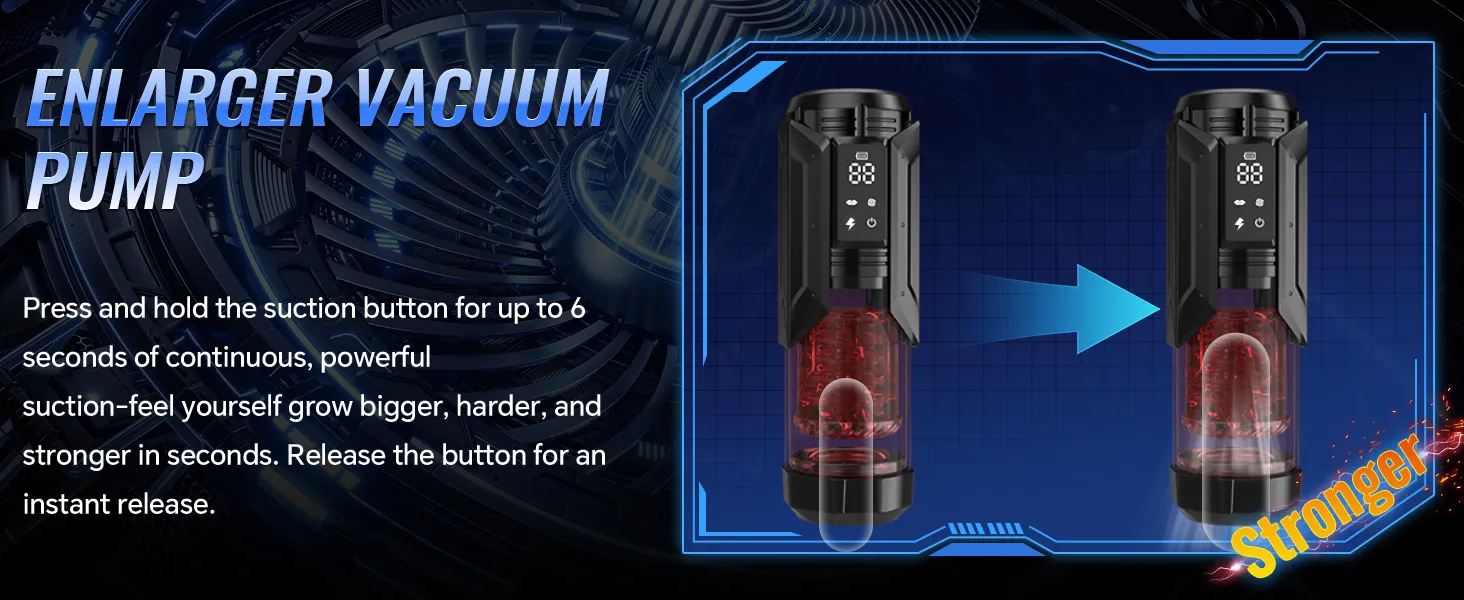 Premium penis pump stroker with AI sync modes and waterproof design